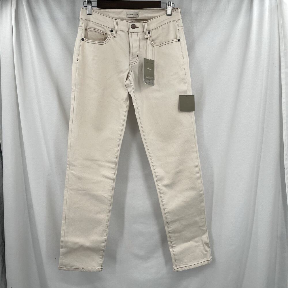 Oliver Logan Chester Jeans Womens 25 Low Rise Slim Fit Button Fly Finished Hem